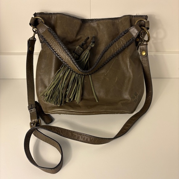 Patricia Nash Brown Leather Crossbody Bag with Tassel Western Cowgirl - Picture 1 of 12